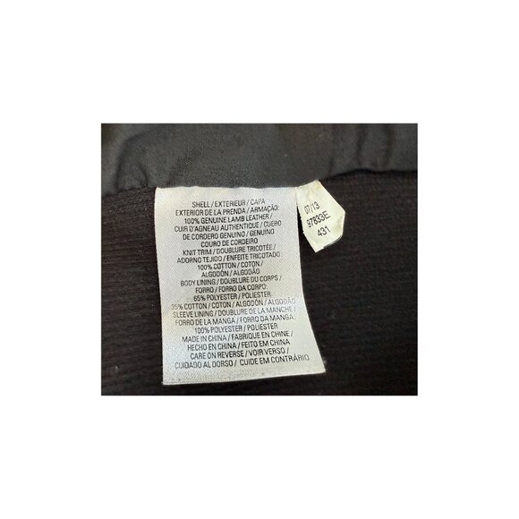 Elie Tahari Lamb Leather and Knit Jacket, Black, Shoulder Stitching, Size Large - Picture 16 of 16